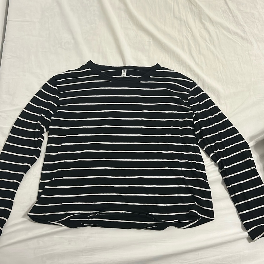 BP. black and white striped long sleeve shirt